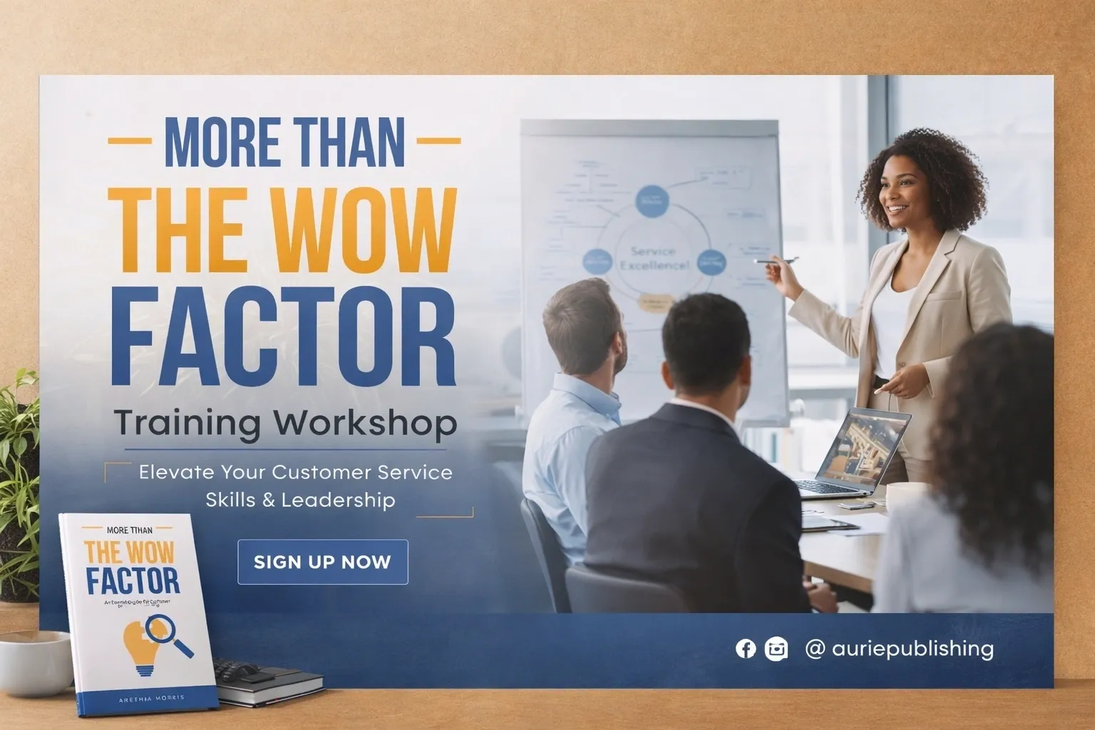 Professional training workshop on improving the wow factor in customer service.